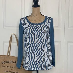 DeFacto Silky Teal Blue Geometric Print Tunic
